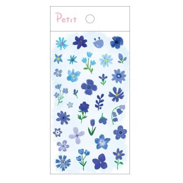 쁘띠팬시 PD905 컬러플라워 (Blue) 꽃스티커