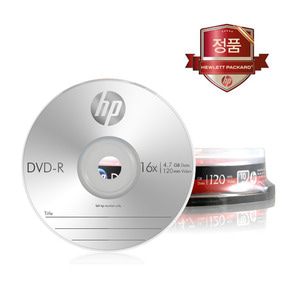 [] DVD-R (HP) 4.7GB 120MIN 케이크통-10장 / DVD-R 16X / DVD-R / 공DVD /한번만기록가능