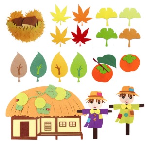 U 가을 환경구성 펠트 게시판 환경미화 단풍 낙엽