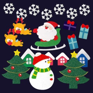 C 겨울 환경구성 펠트 게시판꾸미기 성탄 눈사람 산타